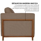 Sofá 03 Lugares Paris Veludo 1,74m Bege