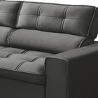 Sofá 03 Lugares Retrátil E Reclinável Agatha Veludo Grafite 2