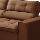 Sofá 03 Lugares Retrátil E Reclinável Agatha Veludo Terracota