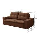 Sofá 03 Lugares Retrátil E Reclinável Olivia 12022 Veludo Ter