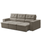 Sofá 03 Lugares Retrátil E Reclinável Stella 12001 Veludo Cas