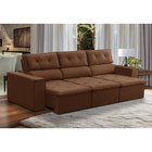 Sofá 03 Lugares Retrátil E Reclinável Stella 12022 Veludo Ter