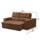 Sofá 03 Lugares Retrátil E Reclinável Stella 12022 Veludo Ter