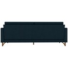 Sofá 03 Lugares Sala De Estar 240cm Trang Linho Azul - Gran B