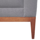 Sofá 03 Lugares Tecido Linho 200cm Classic Cinza