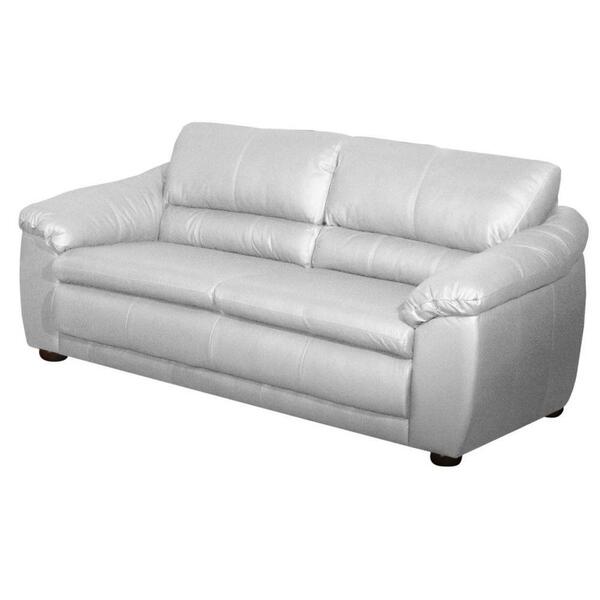 Sofá 03 Lugares Veneza 2,10 M Couro Arte Sala Branco