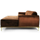Sofá 04 Lugares 230 Cm Chaise Esquerdo Molino Veludo Camel