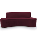 Sofá 04 Lugares 230 Cm Mônaco Veludo Vermelho - Casaepoltrona