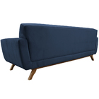 Sofá 04 Lugares 230cm Miami Base Madeira Veludo Azul Escuro -