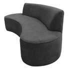 Sofá 04 Lugares 230cm Mônaco Poliéster Cinza Escuro - Nexta C