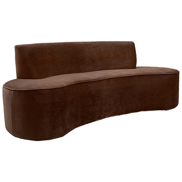 Sofá 04 Lugares 230cm Mônaco Veludo Marrom - Nexta Casa