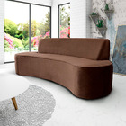 Sofá 04 Lugares 230cm Mônaco Veludo Marrom - Nexta Casa