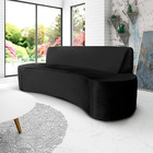 Sofá 04 Lugares 230cm Mônaco Veludo Preto - Nexta Casa