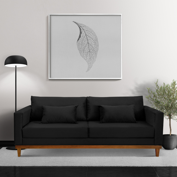 Sofá 04 Lugares 250 Cm Manhattan Veludo Preto