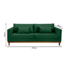 Sofá 04 Lugares 250 Cm Manhattan Veludo Verde
