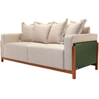 Sofá 04 Lugares Para Sala De Estar 218 Cm Khali B04 Linho Beg