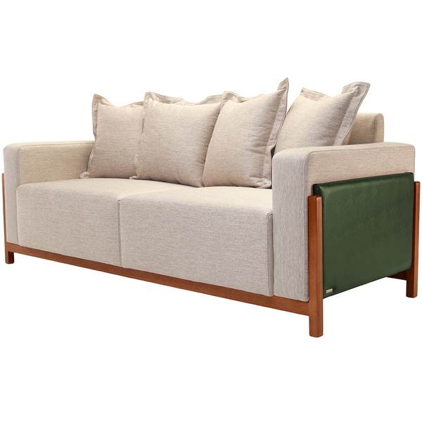 Sofá 04 Lugares Para Sala De Estar 238 Cm Khali B04 Linho Beg