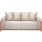 Sofá 04 Lugares Para Sala De Estar 238 Cm Khali B04 Linho Beg