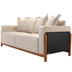 Sofá 04 Lugares Para Sala De Estar 238 Cm Khali B04 Linho Beg