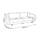 Sofá 04 Lugares Sala De Estar 280cm Angers Linho Marrom - Gra