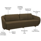 Sofá 04 Lugares Sala De Estar 280cm Angers Linho Marrom - Gra