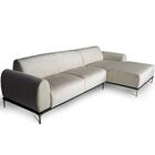 Sofá 05 Lugares 300 Cm Chaise Esquerdo Molino Veludo Creme