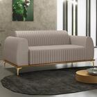 Sofá 150cm 2 Lugares Base Gold Molino D06 Linho C-370 Bege -