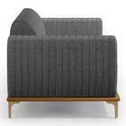Sofá 150cm 2 Lugares Base Gold Molino D06 Linho C-416 Cinza E