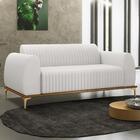 Sofá 150cm 2 Lugares Base Gold Molino D06 Pu C-12 Branco - Mp