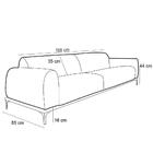 Sofá 150cm 2 Lugares Molino Veludo Mostarda