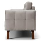 Sofá 150cm 2 Lugares Sandero Veludo Bege Claro