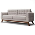 Sofá 150cm 2 Lugares Sandero Veludo Bege Claro