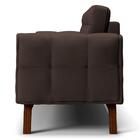 Sofá 150cm 2 Lugares Sandero Veludo Marrom