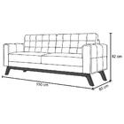 Sofá 150cm 2 Lugares Sandero Veludo Preto