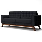 Sofá 150cm 2 Lugares Sandero Veludo Preto