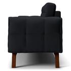 Sofá 150cm 2 Lugares Sandero Veludo Preto