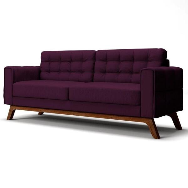 Sofá 150cm 2 Lugares Sandero Veludo Uva