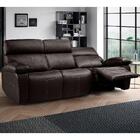 Sofá 154cm Reclinável 3 Lugares Atlanta T02 Couro Marrom