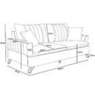 Sofá 160cm 2 Lugares Com Almofadas Pés Curvos Veras Linho D05