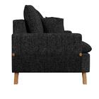 Sofá 160cm 2 Lugares Com Almofadas Pés Curvos Veras Linho D05