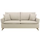 Sofá 160cm 2 Lugares Com Almofadas Pés Curvos Veras Linho D05