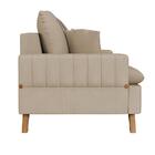 Sofá 160cm 2 Lugares Com Almofadas Pés Curvos Veras Suede D05