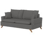 Sofá 160cm 2 Lugares Com Almofadas Pés Curvos Veras Suede D05