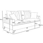 Sofá 160cm 2 Lugares Com Almofadas Pés Curvos Veras Suede D05