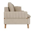 Sofá 160cm 2 Lugares Com Almofadas Pés Curvos Veras Suede D05