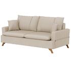 Sofá 160cm 2 Lugares Com Almofadas Pés Curvos Veras Suede D05