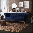 Sofá 180cm 3 Lugares Base Madeira Império B-287 Veludo Marinh