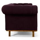 Sofá 180cm 3 Lugares Base Madeira Império B-292 Veludo Uva -