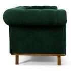 Sofá 180cm 3 Lugares Base Madeira Império B-303 Veludo Verde