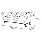 Sofá 180cm 3 Lugares Base Madeira Veludo Terra